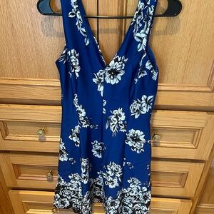 Kensie Blue and White Floral Dress